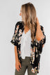 See The Romance Floral Kimono- Black