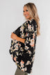 See The Romance Floral Kimono- Black