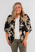 See The Romance Floral Kimono- Black
