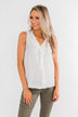 Always Had A Feeling Ruffled Tank Top- White