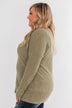 Simple As Can Be Knitted Top- Olive