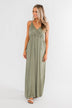 Next Right Step Maxi Dress- Olive
