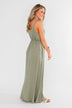 Next Right Step Maxi Dress- Olive