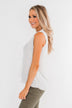Always Had A Feeling Ruffled Tank Top- White