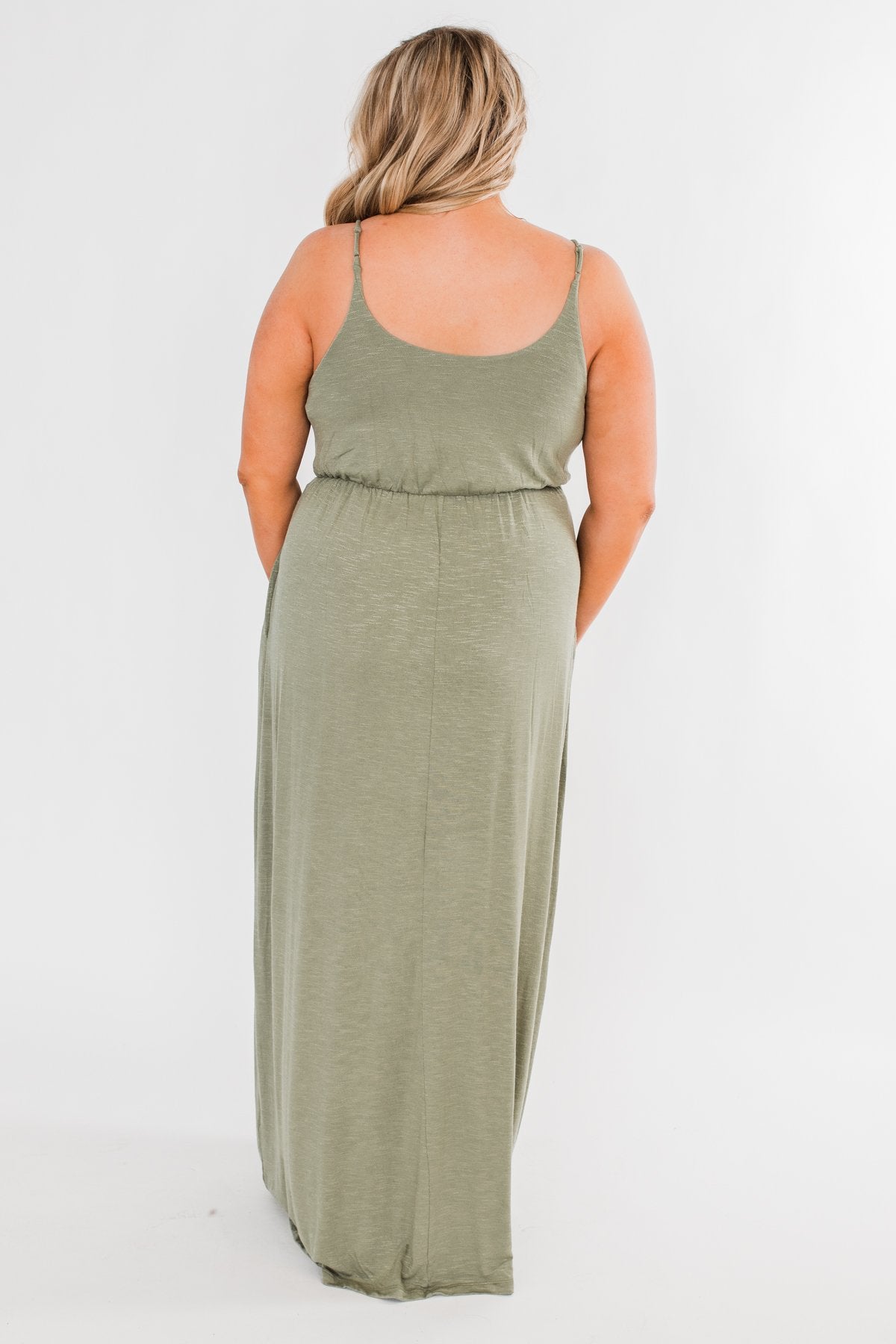 Next Right Step Maxi Dress- Olive