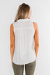 Always Had A Feeling Ruffled Tank Top- White