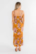 Drawn To You Floral Maxi Dress- Copper Yellow