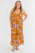 Drawn To You Floral Maxi Dress- Copper Yellow