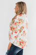 Lead Me In Love Floral Twist Top- Ivory