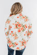 Lead Me In Love Floral Twist Top- Ivory