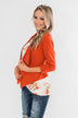 Pretty & Professional Blazer- Burnt Orange