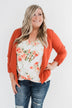 Pretty & Professional Blazer- Burnt Orange