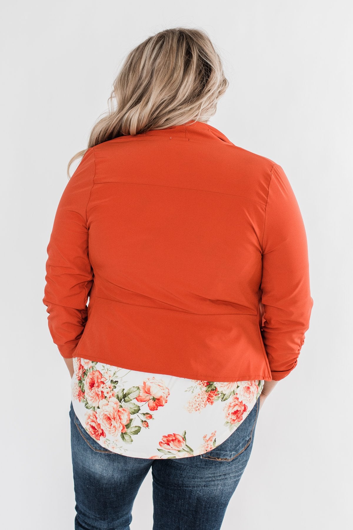 Pretty & Professional Blazer- Burnt Orange