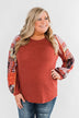 All To Myself Long Sleeve Top- Rust