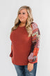 All To Myself Long Sleeve Top- Rust