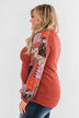 All To Myself Long Sleeve Top- Rust