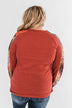 All To Myself Long Sleeve Top- Rust