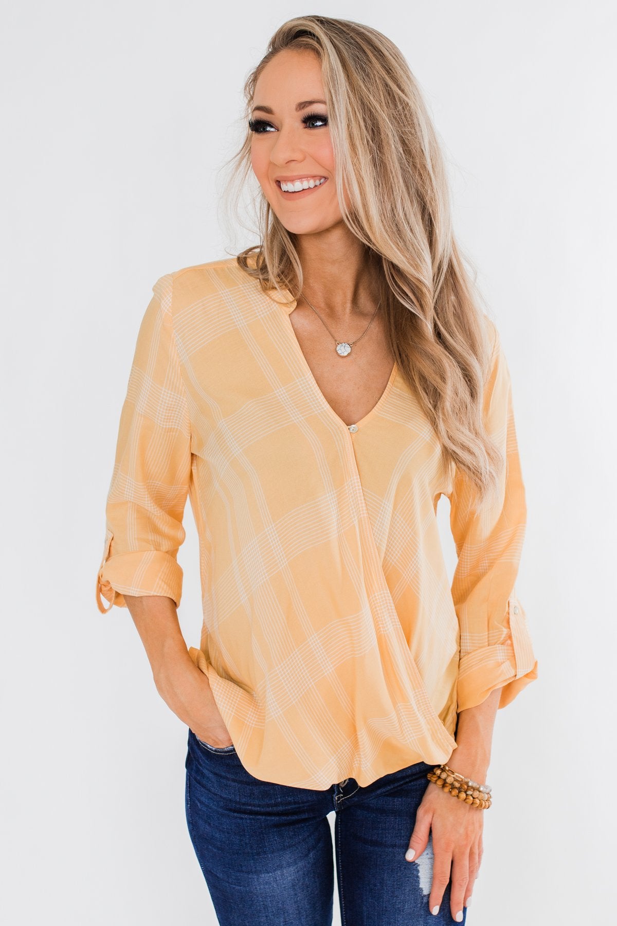 A Day In The Sun Light Flannel Blouse- Yellow