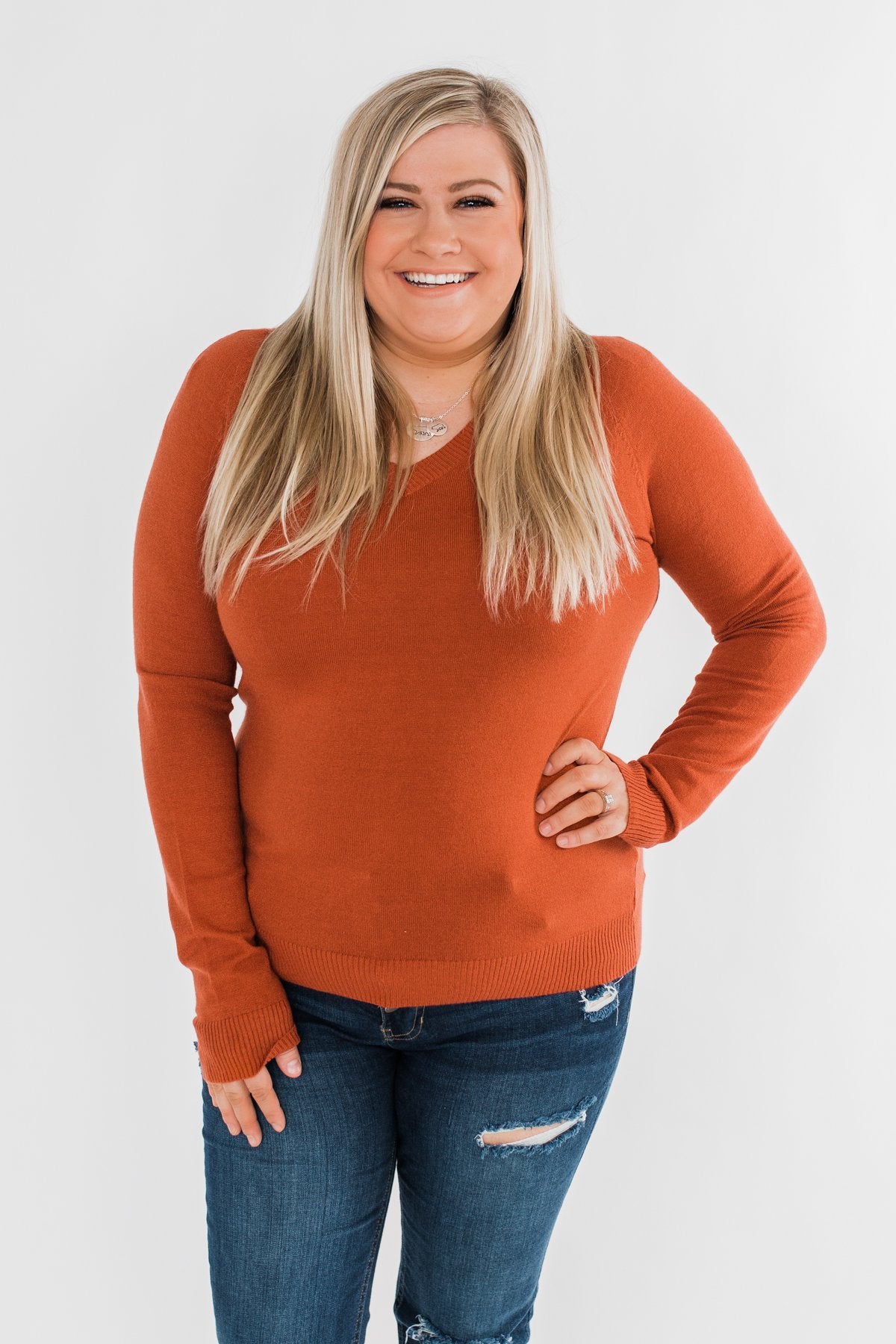 Never Felt This Way Sweater- Copper