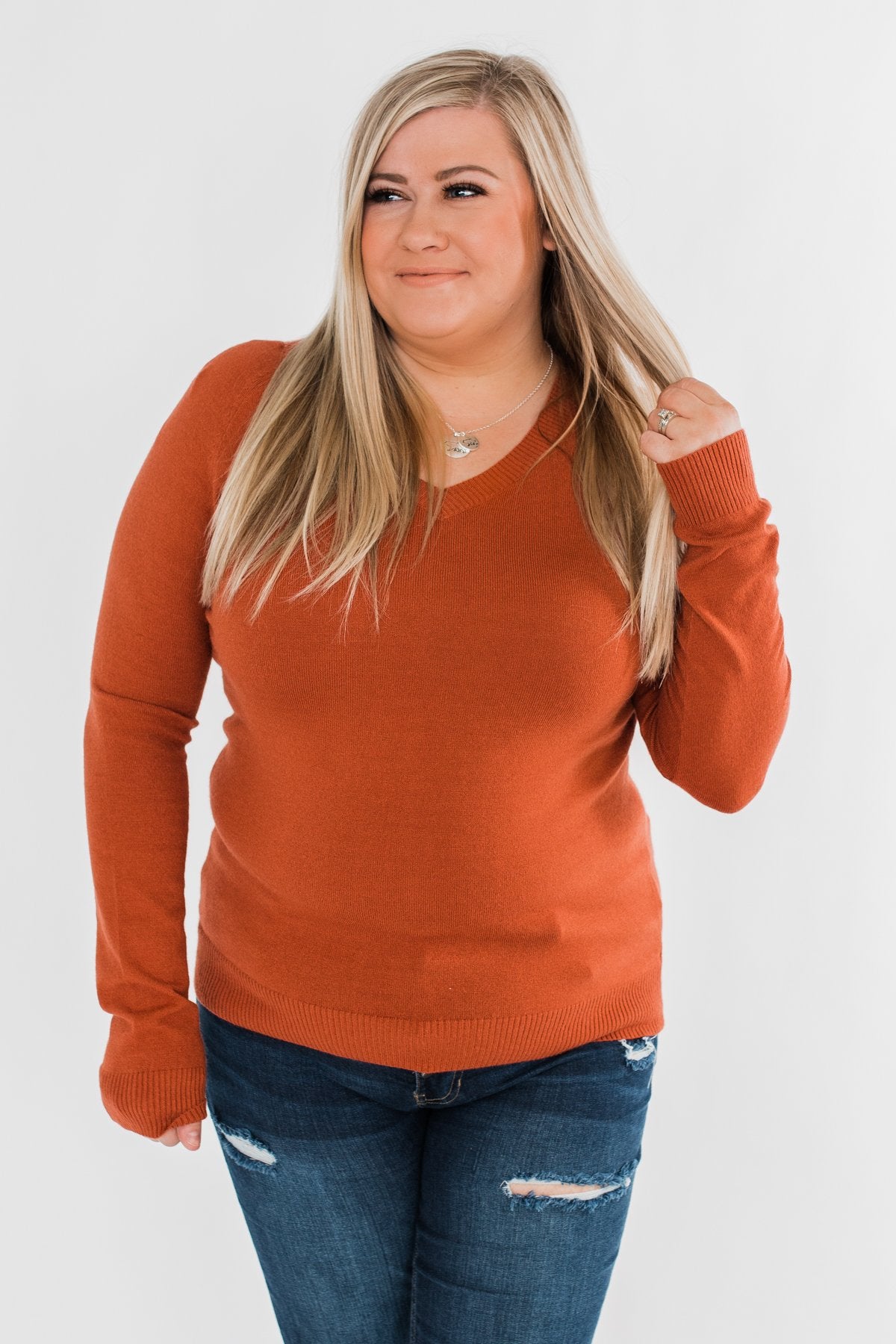 Never Felt This Way Sweater- Copper