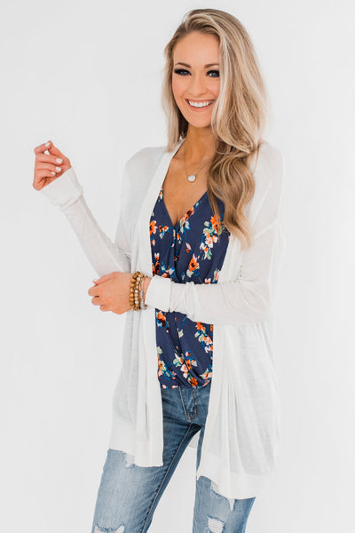 Simply Perfect Cardigan- White – The Pulse Boutique