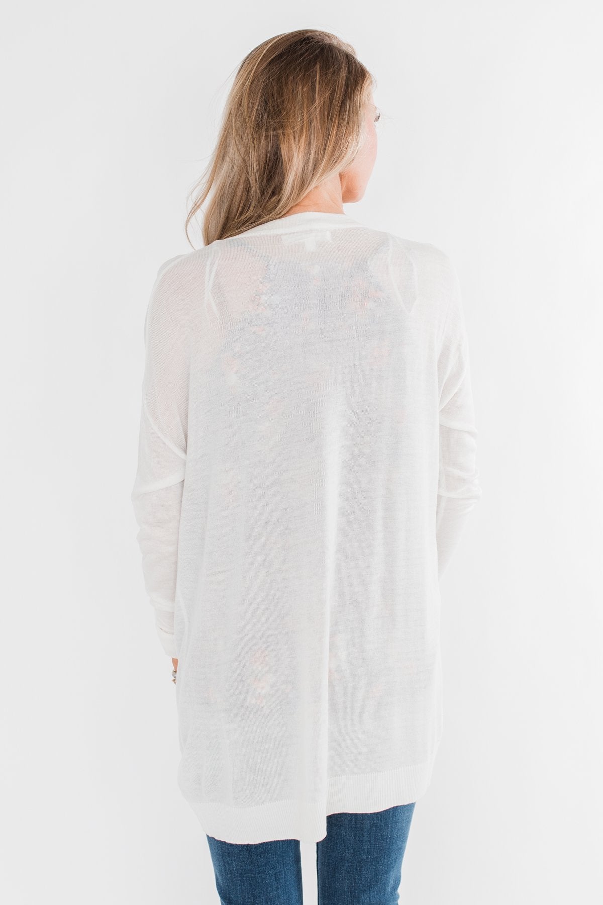 Simply Perfect Cardigan- White