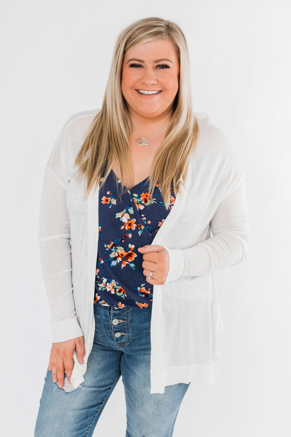 Simply Perfect Cardigan- White