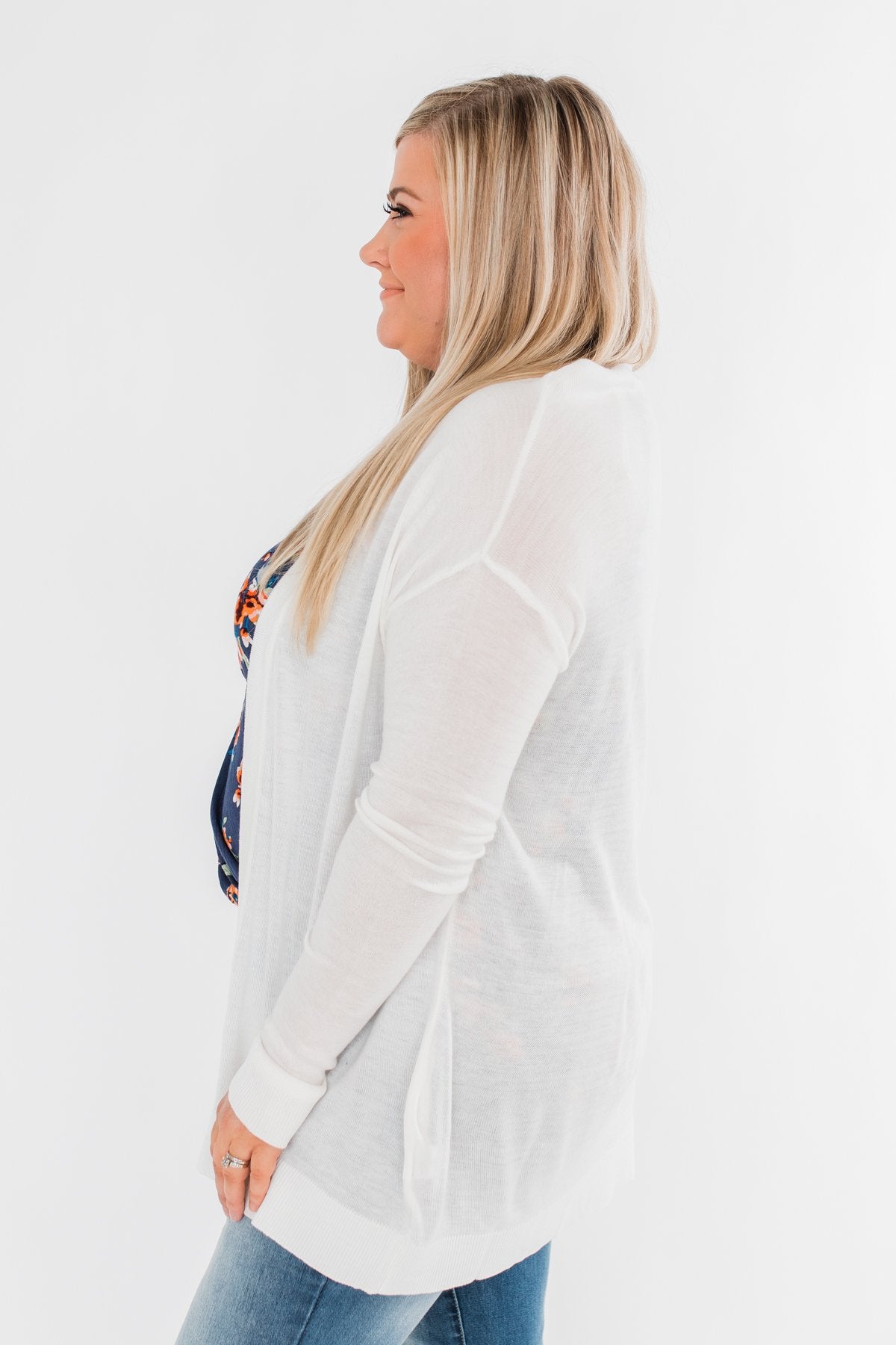 Simply Perfect Cardigan- White