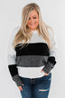 Mountain Getaway Color Block Sweater- Onyx Tones