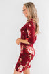Stand In Your Love Floral Dress- Burgundy