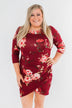 Stand In Your Love Floral Dress- Burgundy