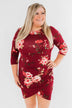 Stand In Your Love Floral Dress- Burgundy