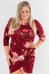 Stand In Your Love Floral Dress- Burgundy