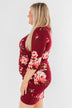 Stand In Your Love Floral Dress- Burgundy