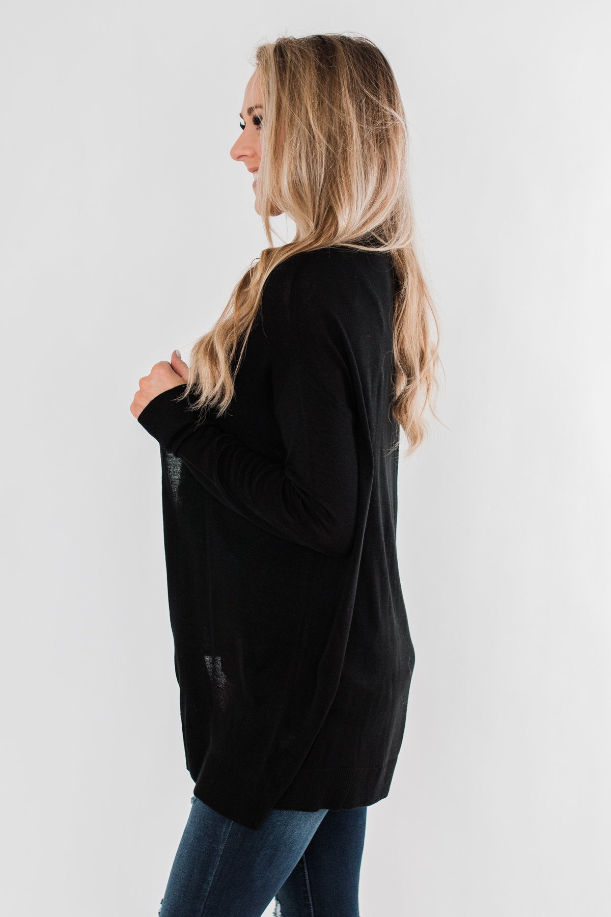 Simply Perfect Cardigan- Black