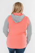 Chevron Ampersand Double Hood- Salmon