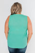 Close To Me Criss Cross Tank Top- Mint Blue
