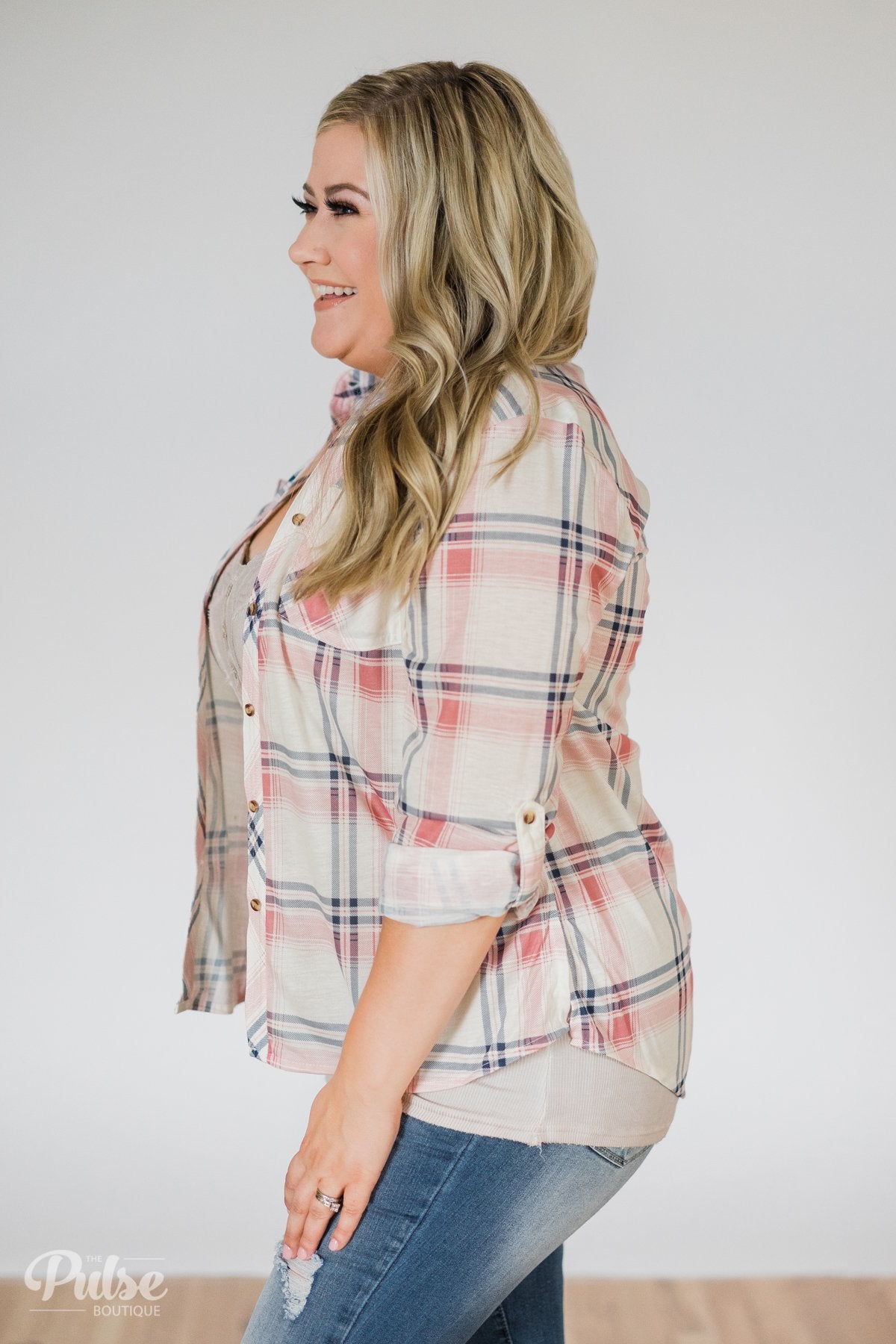 Plaid Perfection- Ivory & Pink