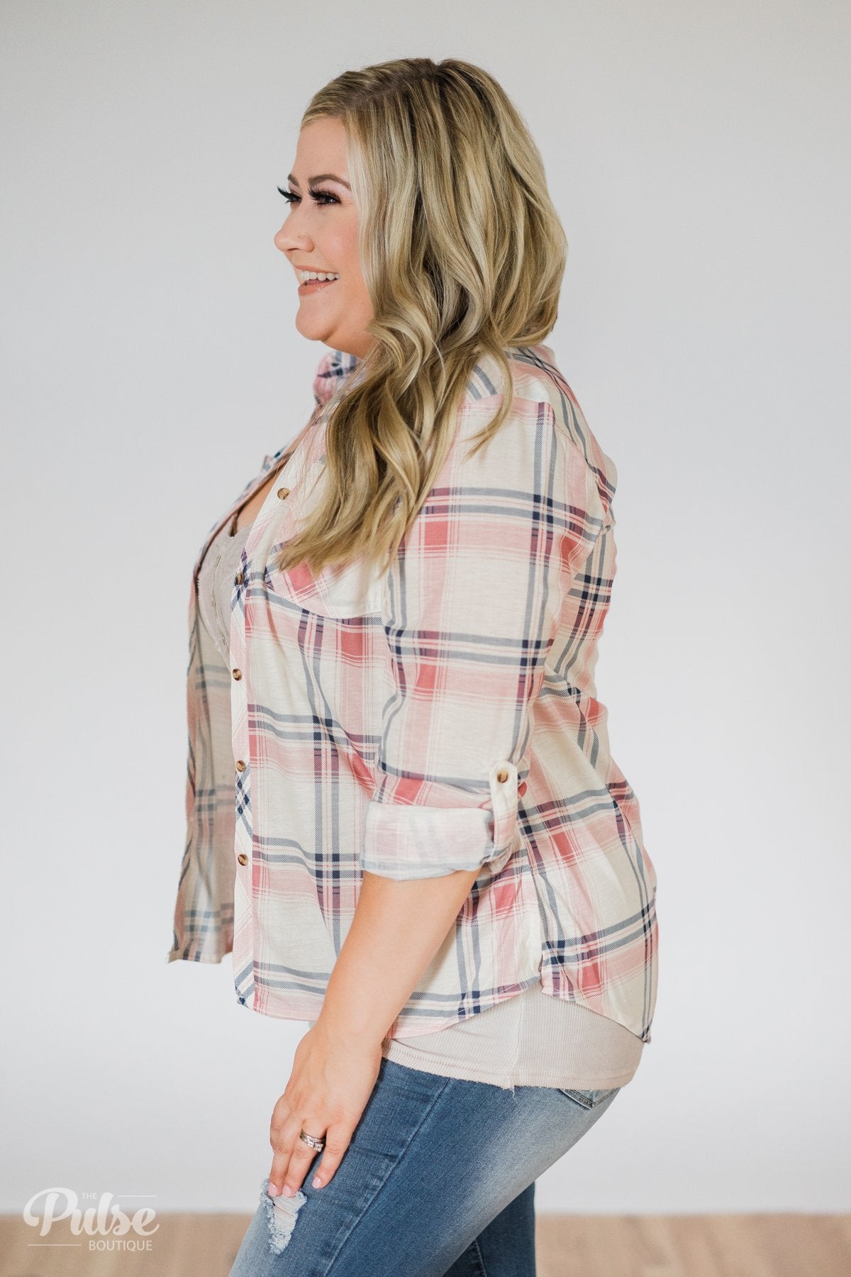 Plaid Perfection- Ivory & Pink