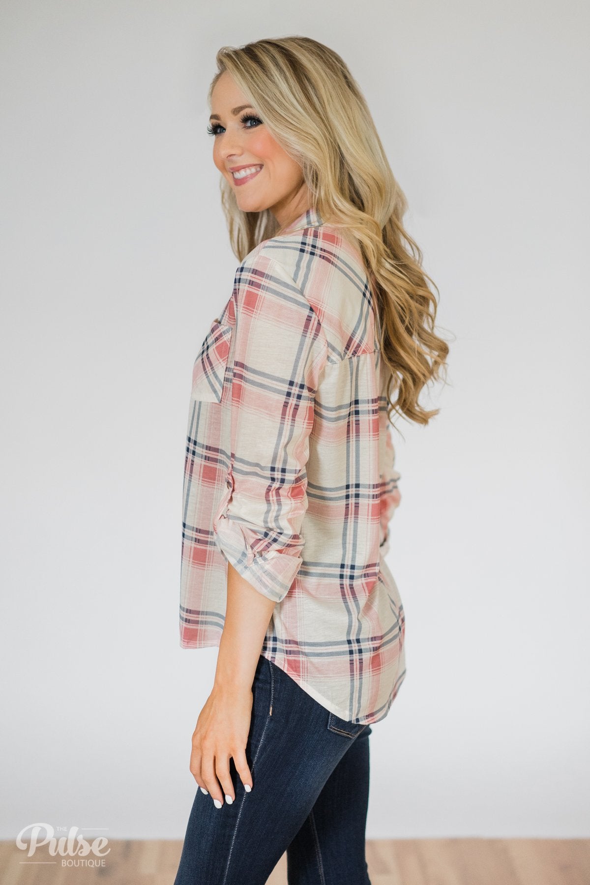 Plaid Perfection- Ivory & Pink