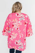 Tell Me About It Floral Kimono- Deep Pink
