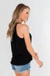 Something Simple Wrap Tank Top- Black