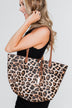 Reversible Tote- Light Brown/Leopard