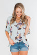 Chase Your Dreams Floral Blouse- Sky Blue