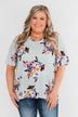 Chase Your Dreams Floral Blouse- Sky Blue