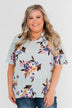 Chase Your Dreams Floral Blouse- Sky Blue