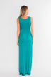 Front Wrap Maxi Dress- Dark Turquoise