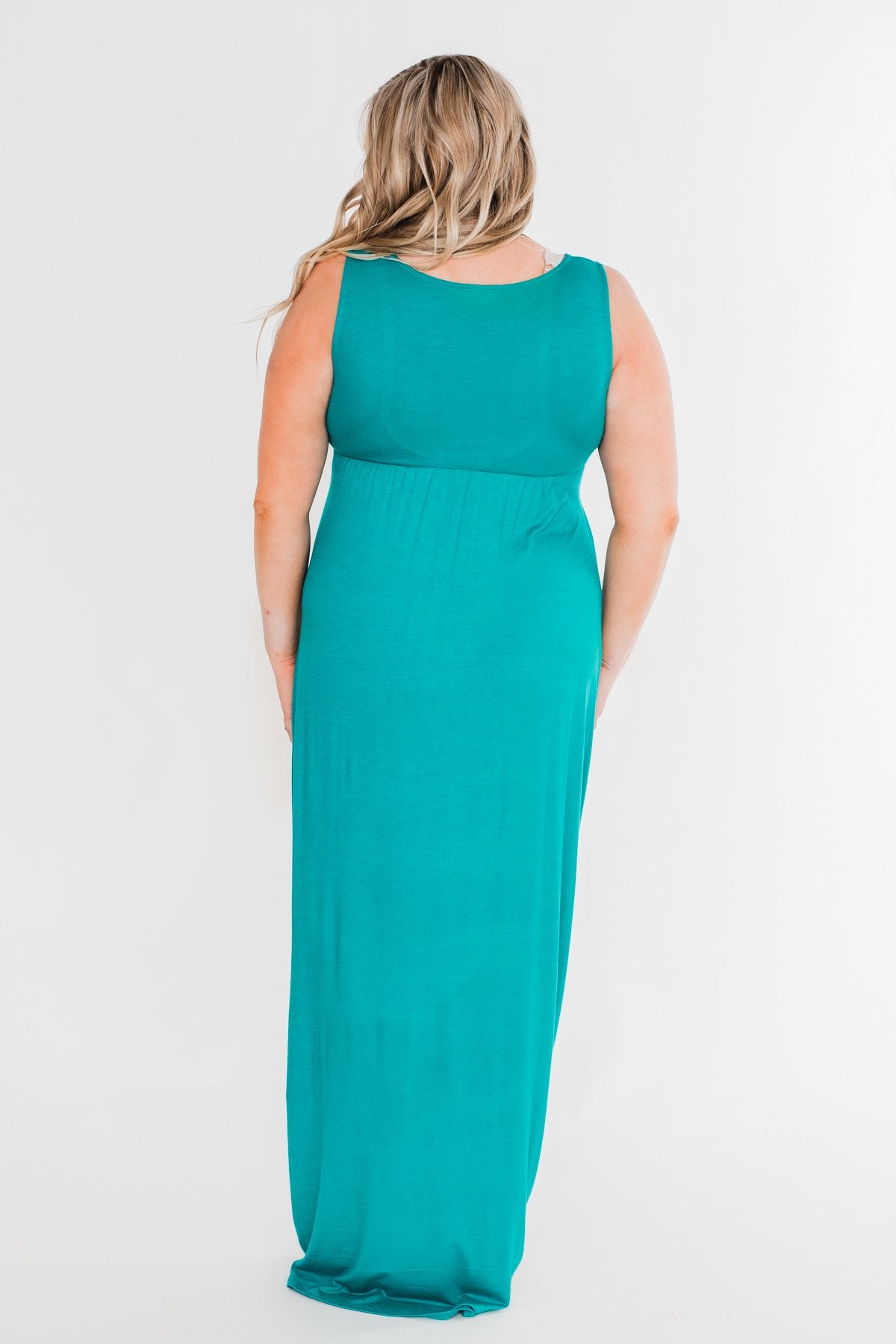 Front Wrap Maxi Dress- Dark Turquoise Front Wrap Maxi Dress- Dark Turquoise