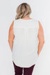 I Love Everything 3 Button Top- Ivory
