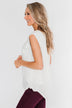 I Love Everything 3 Button Top- Ivory